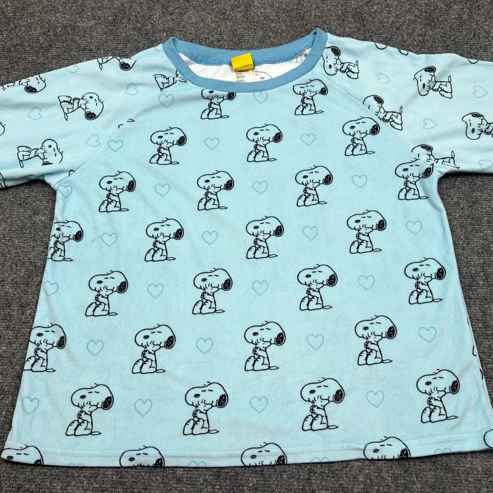 Peanuts Snoopy Woodstock Pajama Top Girls Large 12/14 Long Sleeve Sleep Shirt